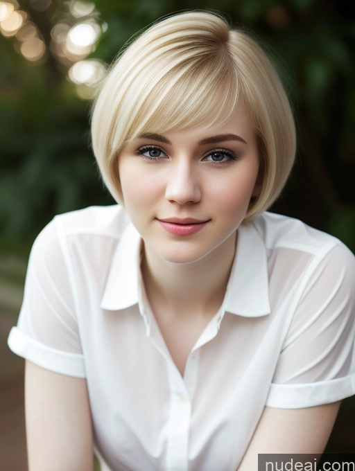 related ai porn images free for Woman Beautiful Fairer Skin 18 Blonde Short Hair Russian Close-up View Shirt Detailed