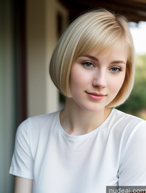 related ai porn images free for Woman Beautiful Fairer Skin 18 Blonde Bobcut Russian Close-up View Shirt Detailed