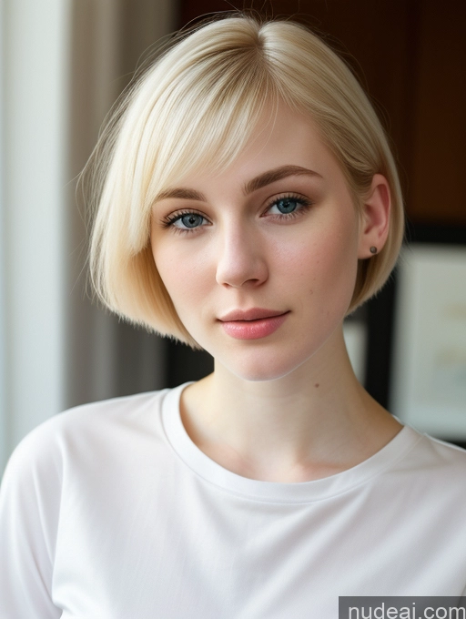 related ai porn images free for Woman Beautiful Fairer Skin 18 Blonde Bobcut Russian Close-up View Shirt Detailed