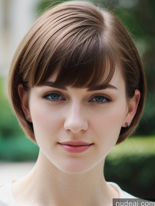 related ai porn images free for Woman Beautiful Short Hair Fairer Skin 18 Brunette Russian Close-up View Shirt Detailed