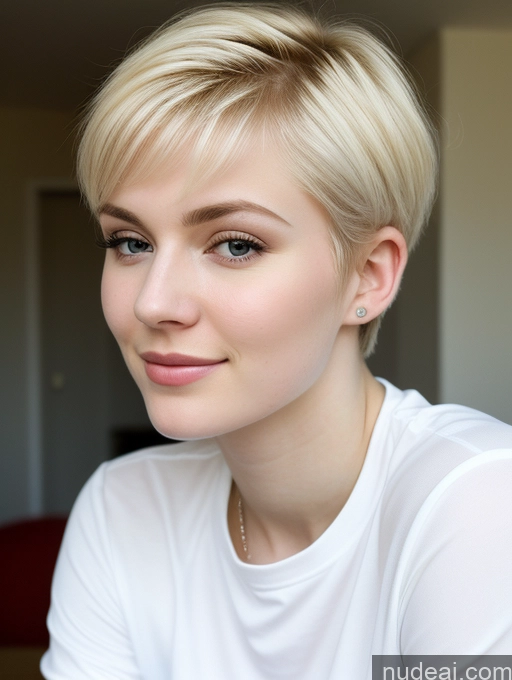 related ai porn images free for Woman Beautiful Fairer Skin 18 Blonde Pixie Russian Close-up View Shirt