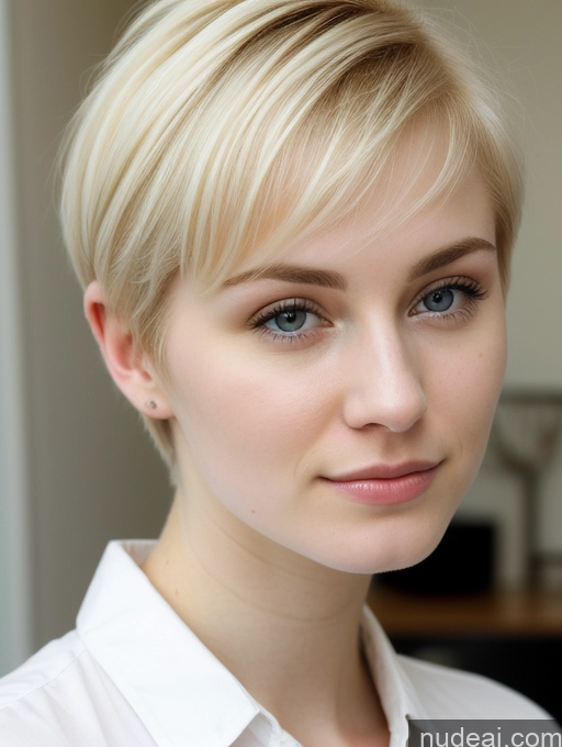 related ai porn images free for Woman Beautiful Fairer Skin 18 Blonde Pixie Russian Close-up View Shirt