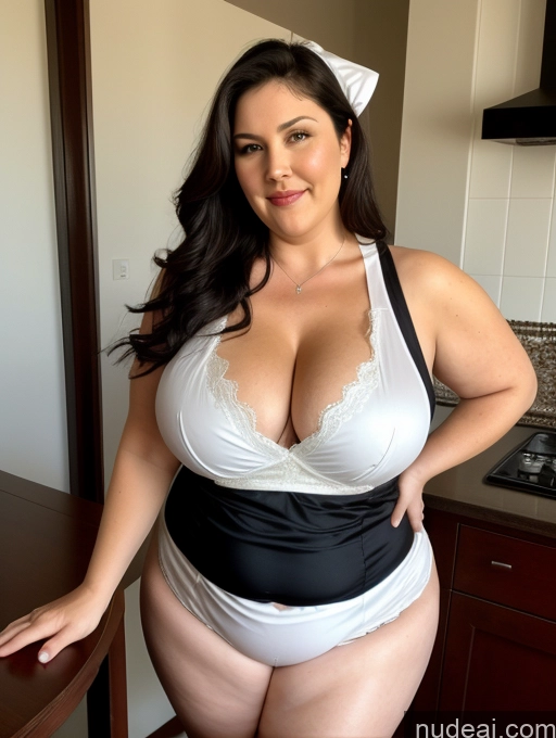 ai nude image of araffe woman in a white and black lingersuit posing for a picture pics of Milf One Busty Perfect Boobs Beautiful Big Ass Chubby Fat Big Hips Pubic Hair Fairer Skin 60s Black Hair Asian Cleavage Waitress