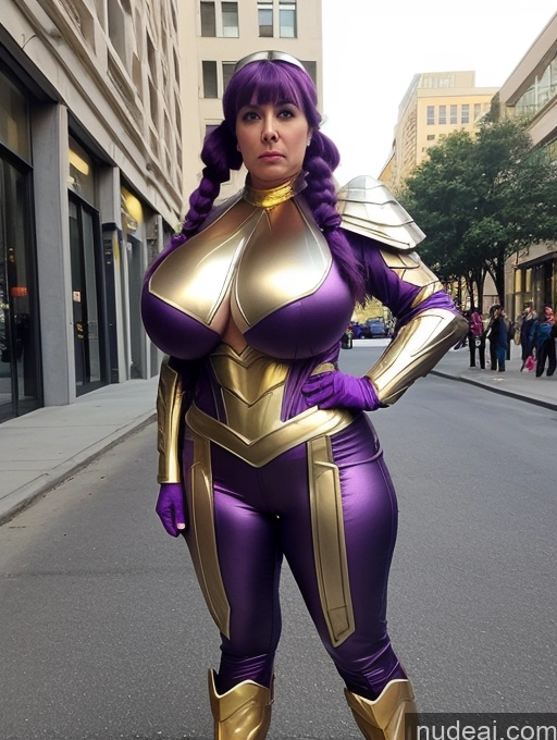 related ai porn images free for Milf Busty Huge Boobs Big Ass Big Hips 20s Purple Hair Pigtails Front View Bright Lighting Superhero Street Sci-fi Armor Gold Jewelry Serious