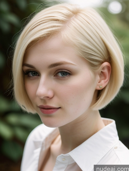 related ai porn images free for Woman Beautiful Fairer Skin 18 Blonde Short Hair Russian Close-up View Shirt