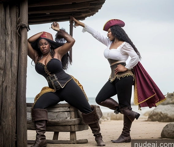 related ai porn images free for Woman Huge Boobs Muscular Big Ass Fat Big Hips Long Hair 50s Pouting Lips Angry Black Hair African Close-up View Medieval Pirate Dark_Fantasy_Style French Musketeer Dress