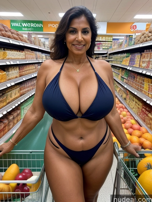 related ai porn images free for Milf One Busty Huge Boobs Tanned Skin 60s Indian Grocery Front View Microkini Thong