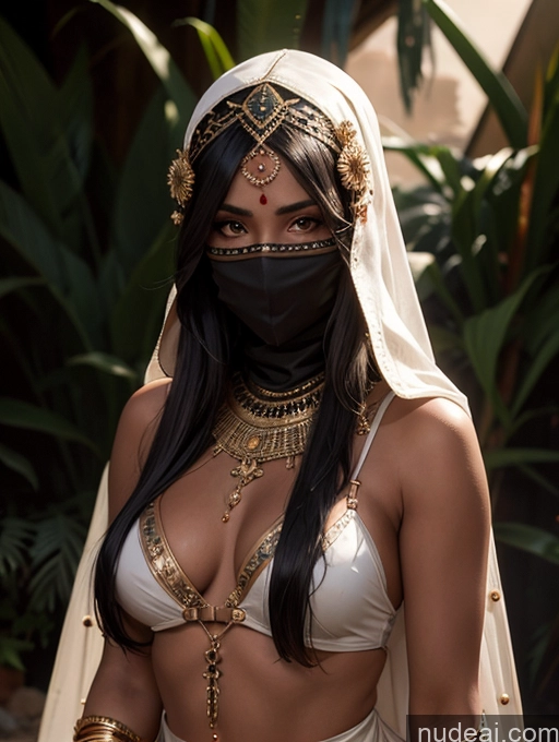 related ai porn images free for Lingerie Model Dark Skin Oiled Body Black Hair Bangs Middle Eastern Desert Niqab Steampunk Tribal Tunic Wedding Sari Salwar Dark Lighting Detailed