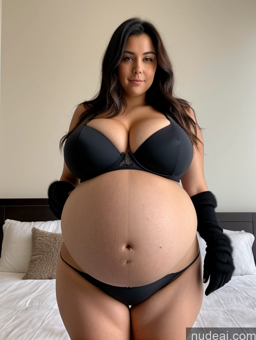 related ai porn images free for Huge Boobs Busty Big Ass Pregnant 18 Messy Black Hair Dark_Fantasy_Style POV Belly Grab Bra Gloves