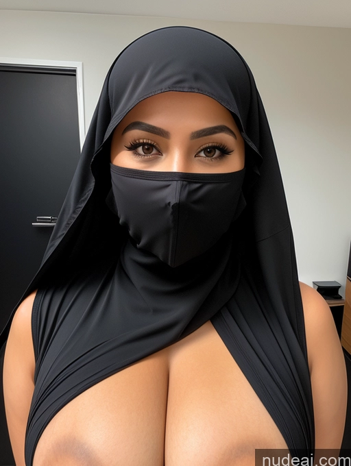 related ai porn images free for Thick Niqab Partially Nude Busty Face Mask