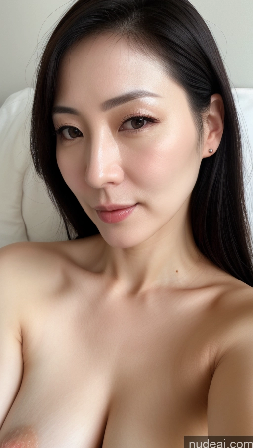 related ai porn images free for Woman One Beautiful Fairer Skin 40s Black Hair Slicked Korean Close-up View Detailed Simple Perfect Boobs