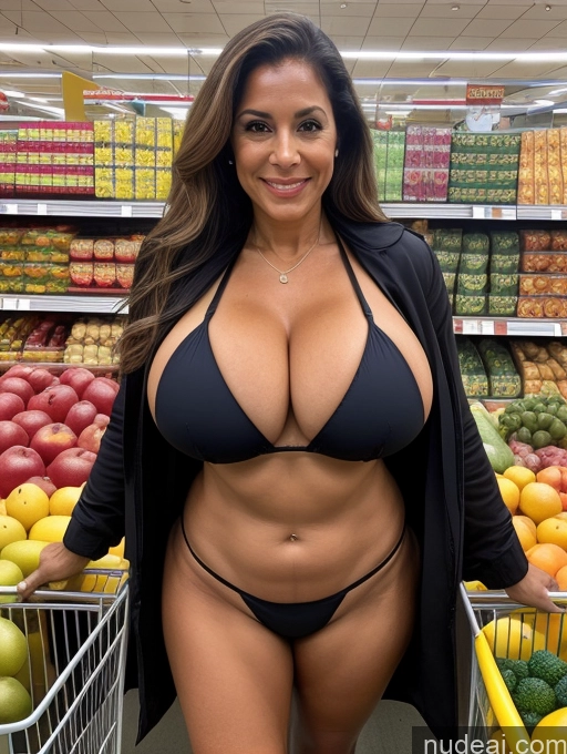 related ai porn images free for Milf One Busty Huge Boobs Tanned Skin 60s Grocery Front View Microkini Thong Brazilian Firefighter