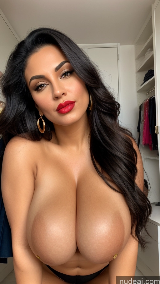 related ai porn images free for Woman Busty Huge Boobs Beautiful Lipstick Big Ass Fairer Skin 50s Seductive Sexy Face Pouting Lips Black Hair Long Hair Indian Changing Room Front View Bra Thong Gold Jewelry Jewelry Bright Lighting Detailed