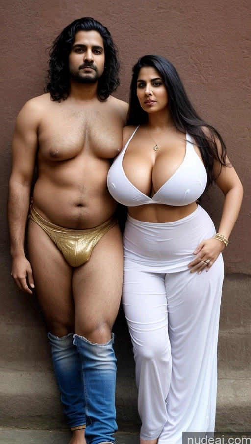 related ai porn images free for Woman + Man Perfect Boobs Beautiful Thick Big Hips Perfect Body Pubic Hair Tanned Skin 30s Sexy Face Black Hair Indian Surrealist Front View T-pose Detailed Huge Boobs Street Salwar Shirt Jeans Satin