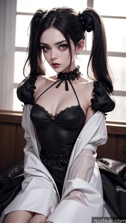 related ai porn images free for Beautiful Perfect Body Fairer Skin Skinny Serious Black Hair Goth Gals V2 Double-fold Eyelids Adjuster Small Tits Pigtails Pet Play Front View