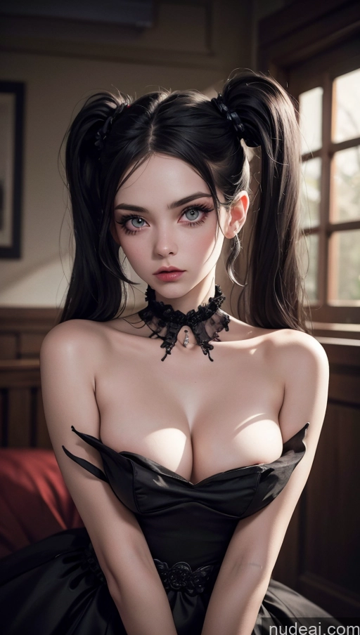 related ai porn images free for Beautiful Perfect Body Fairer Skin Skinny Serious Black Hair Goth Gals V2 Double-fold Eyelids Adjuster Small Tits Pigtails Pet Play Front View