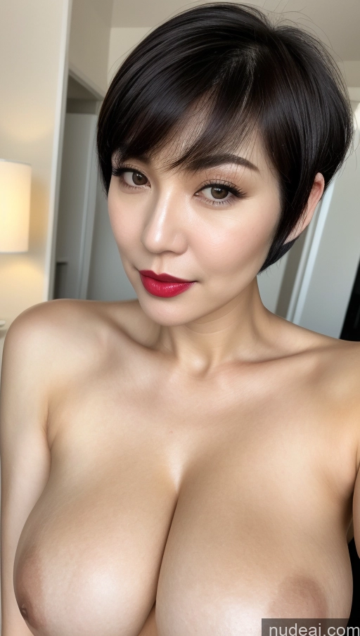 related ai porn images free for Woman One Huge Boobs Beautiful Lipstick Fairer Skin 40s Black Hair Short Hair Korean Close-up View Detailed