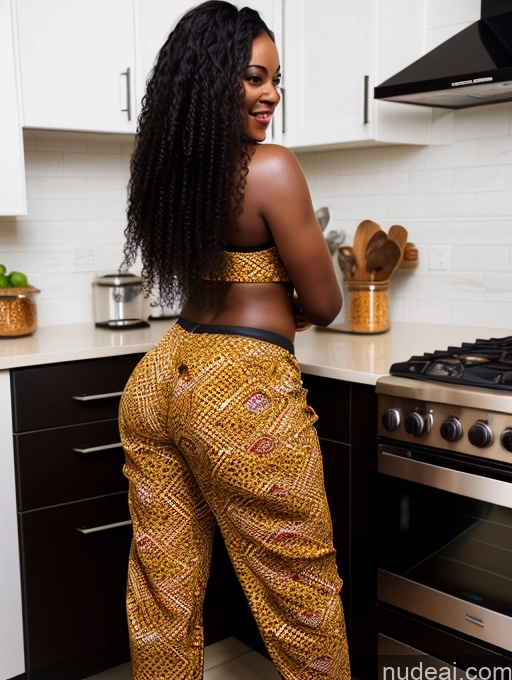 related ai porn images free for Big Ass Perfect Body 40s African Kitchen Back View Cooking Harem Pants