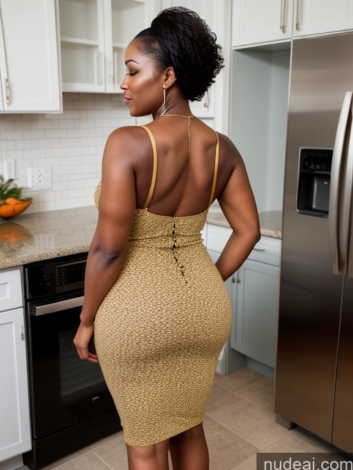 related ai porn images free for Perfect Body 40s African Kitchen Back View Cooking Small Ass Fat Dress