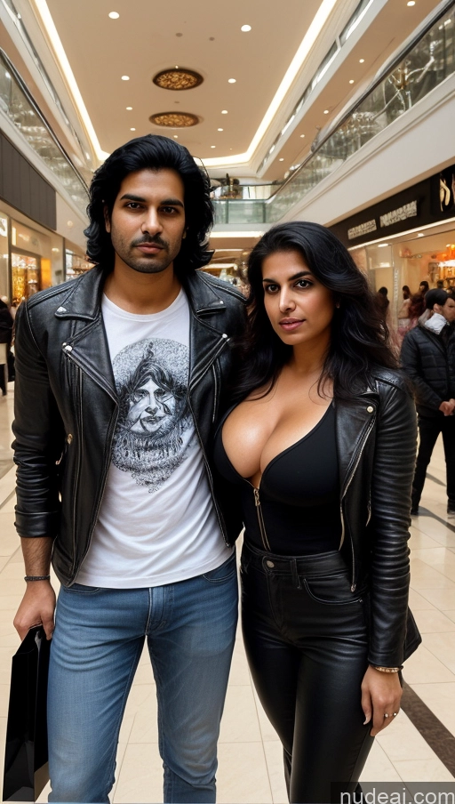 related ai porn images free for Woman + Man Perfect Boobs Beautiful Big Ass Thick Big Hips Perfect Body Pubic Hair 30s Sexy Face Shocked Serious Black Hair Indian Surrealist Mall Front View Jacket Jeans Leather Tank Top Bright Lighting Detailed