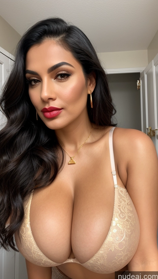 related ai porn images free for Miss Universe Model Busty Huge Boobs Beautiful Lipstick Fairer Skin Perfect Body 50s Seductive Sexy Face Pouting Lips Black Hair Long Hair Indian Changing Room Front View Bra Thong Jewelry Gold Jewelry Bright Lighting Detailed