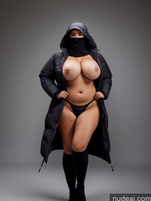 related ai porn images free for Huge Boobs Big Hips Niqab Partially Nude Parka