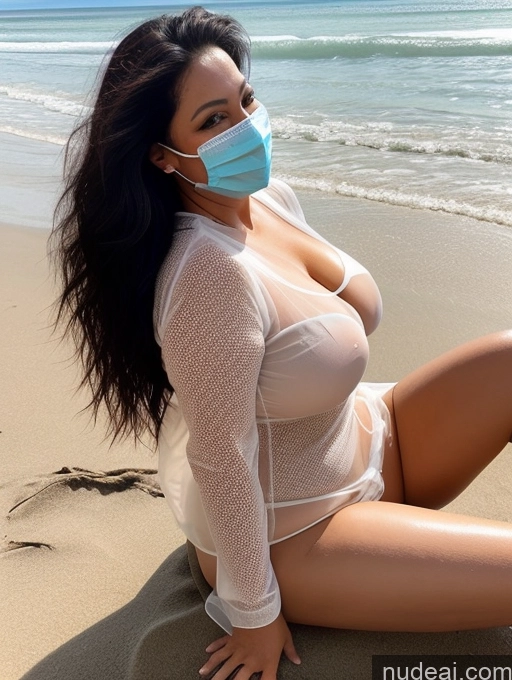 related ai porn images free for Milf One Busty Perfect Boobs Big Ass Happy Black Hair Malaysian Beach Front View High Heels Face Mask Long Hair Big Hips 40s Transparent Partially Nude Blouse Chubby