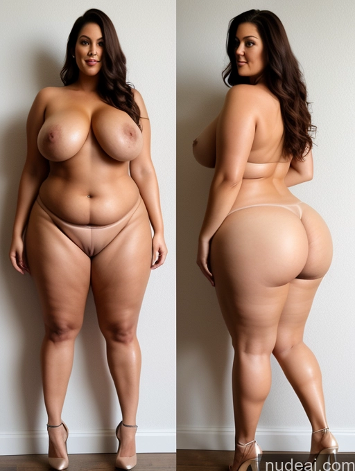 ai nude image of arafed woman with a big breast standing next to a wall pics of Tall Big Hips Big Ass Chubby Long Legs Thick Abs Busty Beautiful Nude High Heels 40s Two