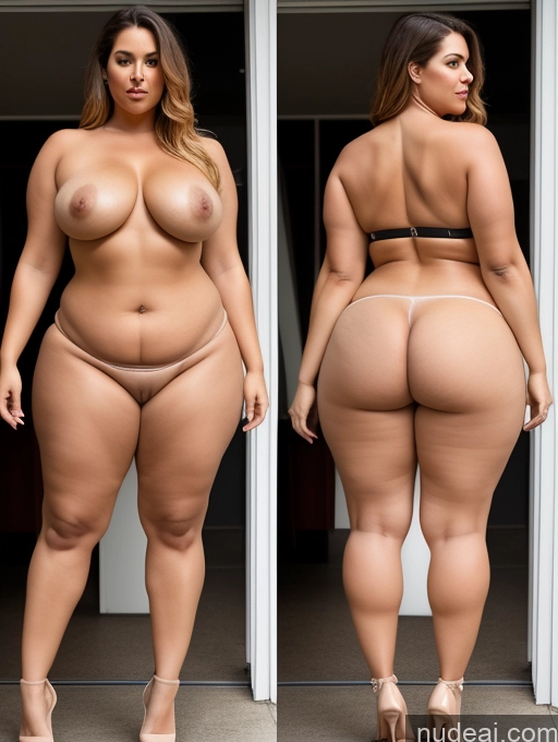 ai nude image of arafed woman with a big ass standing in front of a door pics of Big Hips Big Ass Chubby Thick Abs Tall Long Legs Busty Beautiful Perfect Boobs Nude High Heels Two 40s