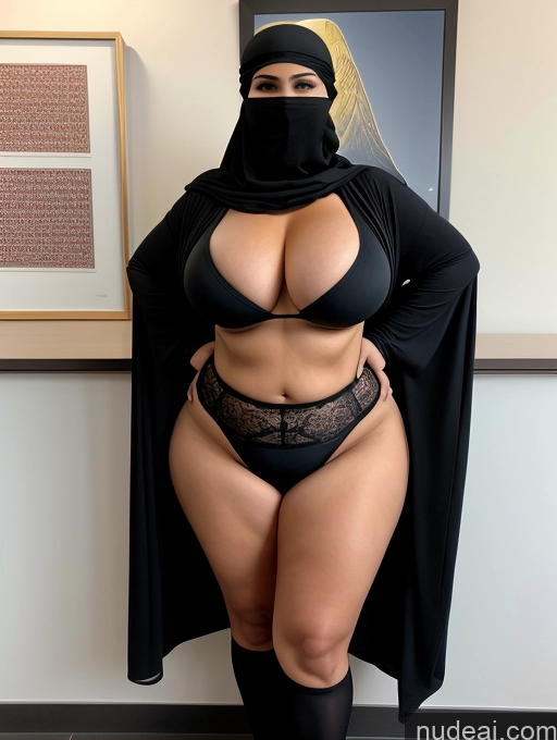 related ai porn images free for Huge Boobs Big Hips Niqab Partially Nude Professor