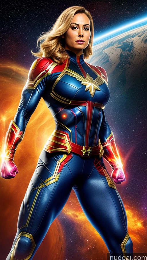 related ai porn images free for Space Suit Captain Marvel Powering Up Bodybuilder Busty Muscular Abs