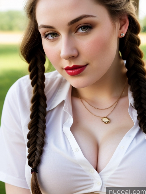 related ai porn images free for Beautiful Fairer Skin Thick 18 Brunette Russian Close-up View Lipstick Shirt Perfect Boobs Busty Braided