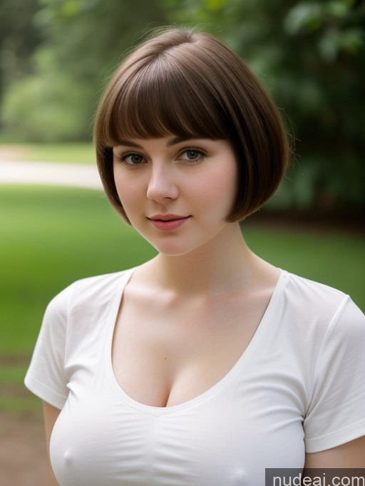 related ai porn images free for Beautiful Fairer Skin Thick 18 Brunette Russian Close-up View Perfect Boobs Busty Shirt Short Hair