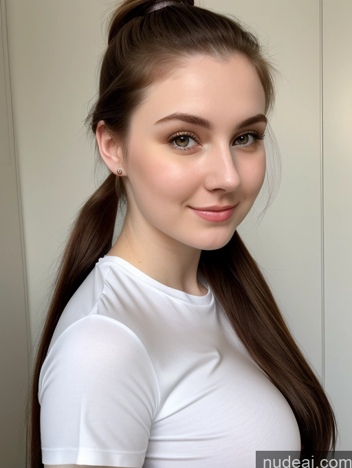 related ai porn images free for Beautiful Fairer Skin Thick 18 Brunette Russian Close-up View Perfect Boobs Busty Shirt Ponytail