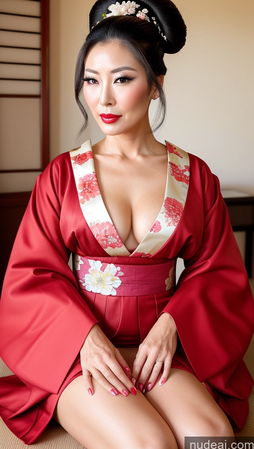 related ai porn images free for Milf Small Tits Beautiful Lipstick Long Legs 40s Pouting Lips Hair Bun Japanese Close-up View Spreading Legs Geisha High Heels Kimono