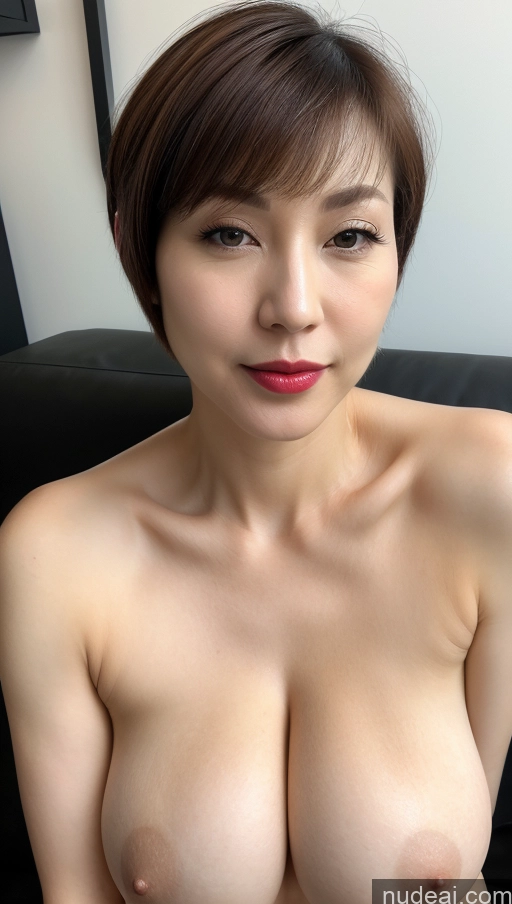 related ai porn images free for Woman One Huge Boobs Lipstick Beautiful Fairer Skin 40s Short Hair Korean Close-up View Detailed Simple