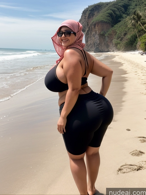 related ai porn images free for One Big Ass Chubby 40s Seductive Black Hair Messy Indonesian Beach Front View Bending Over Milf Happy Casual Blouse Niqab Huge Boobs