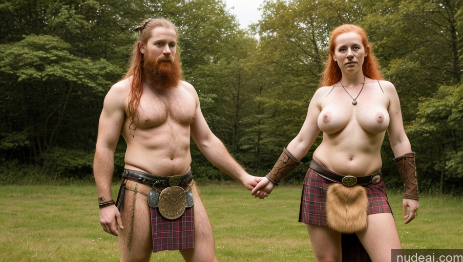 related ai porn images free for Perfect Boobs Pubic Hair Irish Kilt Hairy Women 30s Serious Ginger Painting Viking Traditional Woman + Man Partially Nude Medieval