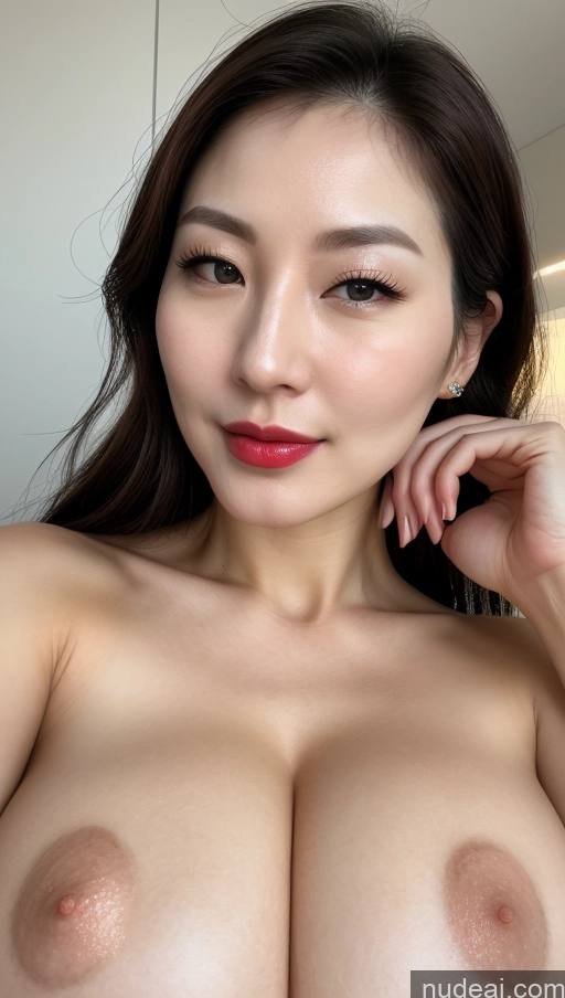 related ai porn images free for Woman One Huge Boobs Beautiful Lipstick 30s Slicked Korean Close-up View Detailed Simple Fairer Skin