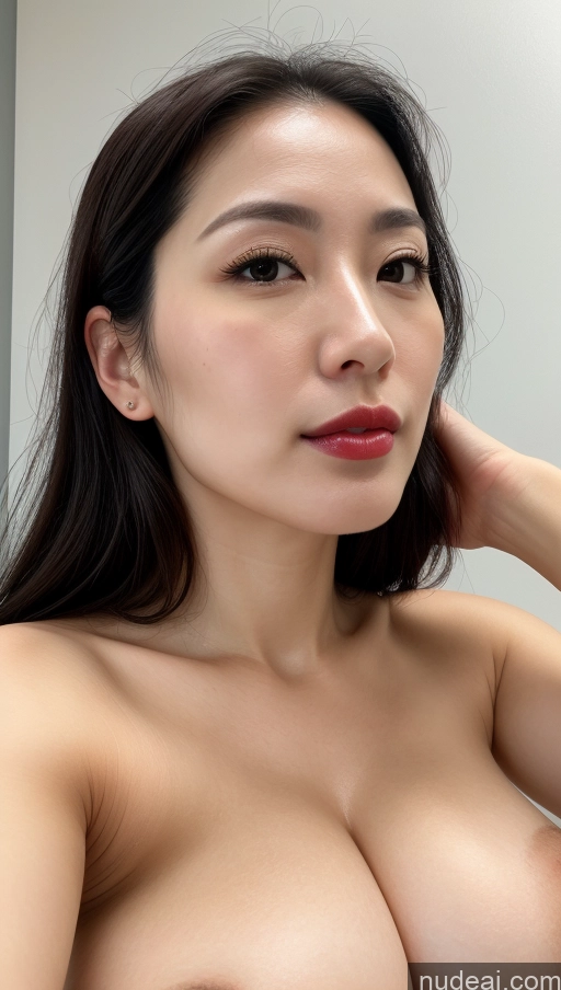 related ai porn images free for Woman One Huge Boobs Beautiful Lipstick Fairer Skin 30s Slicked Korean Close-up View Detailed Simple Black Hair