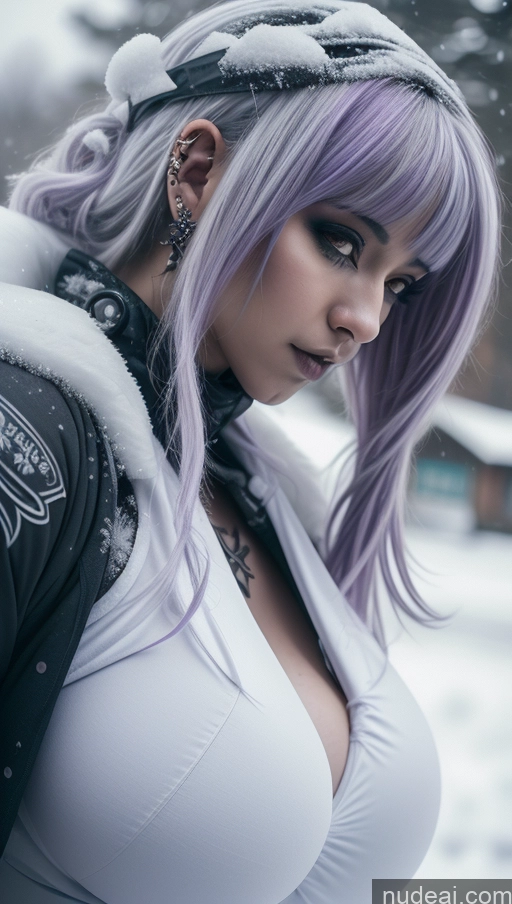 related ai porn images free for Ethiopian Snow Angel Athlete Perfect Boobs Close-up View Huge Boobs Gothic Punk Girl Purple Hair