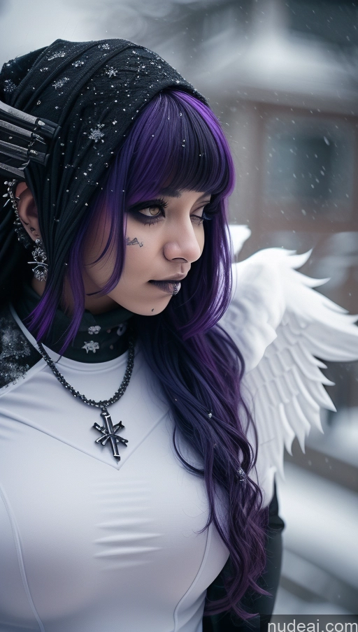 related ai porn images free for Ethiopian Snow Angel Athlete Perfect Boobs Close-up View Gothic Punk Girl Purple Hair