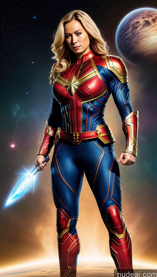 ai nude image of araffe woman in a captain marvel costume standing in front of a planet pics of Busty Abs Captain Marvel Bodybuilder Muscular Mech Suit Powering Up Fantasy Armor Sci-fi Armor Knight Space Suit Regal