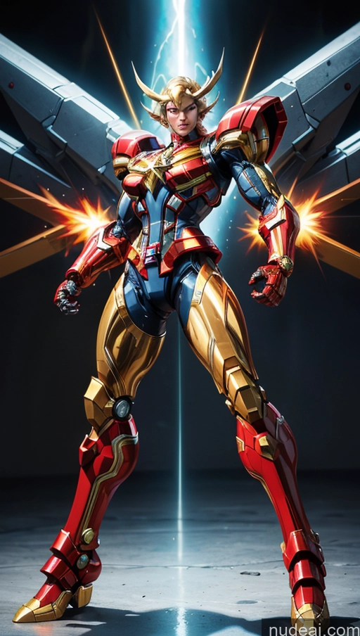 ai nude image of a close up of a statue of a man with a sword pics of Busty Abs Captain Marvel Bodybuilder Muscular SuperMecha: A-Mecha Musume A素体机娘 Powering Up