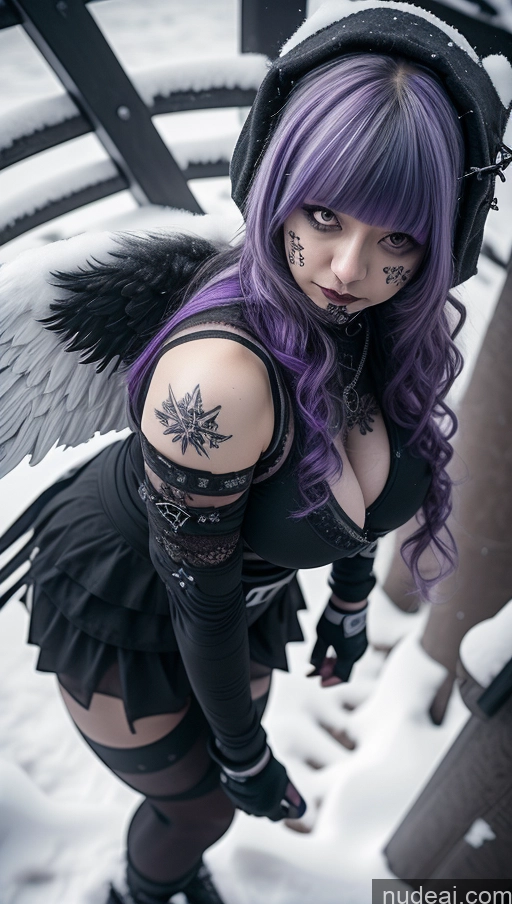 related ai porn images free for Athlete Busty Perfect Boobs Purple Hair Angel Gothic Punk Girl Ethiopian Close-up View Snow