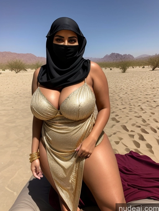 related ai porn images free for Middle Eastern Huge Boobs Tanned Skin Oasis Beautiful Model 20s Gold Jewelry Stylish Messy Niqab Chubby Thick