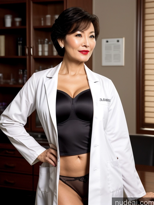 related ai porn images free for Milf Perfect Boobs Lipstick Pixie Bra Doctor Lab Coat Cleavage Partially Nude Dark Lighting 60s Chinese