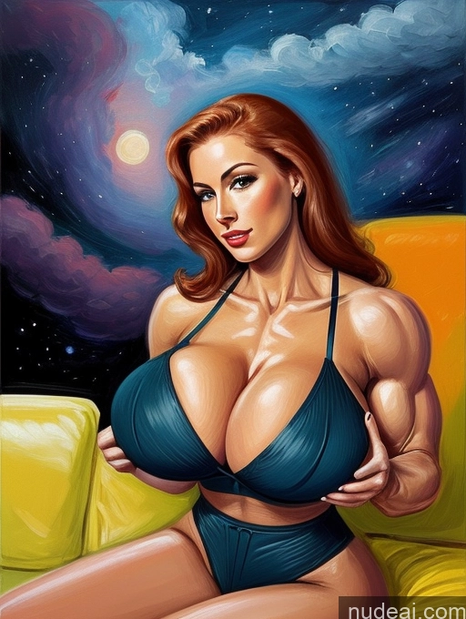 related ai porn images free for Huge Boobs Beautiful Skinny 20s Irish Couch Front View Sexy Face FairArguementBut Huge Tits, Hard Nipples Seductive Ginger Lingerie 60s Stargazing On Back Bodybuilder