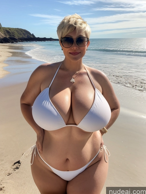 related ai porn images free for Milf One Busty Huge Boobs Perfect Boobs Beautiful Sunglasses Big Ass Thick Chubby Big Hips Short Perfect Body 50s Blonde Pixie White Beach Bikini Cleavage Diamond Jewelry