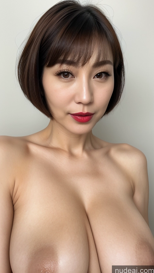 related ai porn images free for Woman One Huge Boobs Beautiful Lipstick Fairer Skin 40s Short Hair Korean Close-up View Detailed